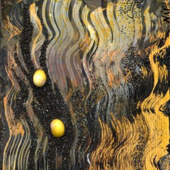 Peinture intitulée "ondulation-suivie" par Naï, Œuvre d'art originale, Acrylique