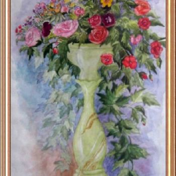 Painting titled "flowers" by Rafi Naish, Original Artwork