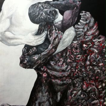 Peinture intitulée "Under the skin.jpg" par Bertrand Naivin, Œuvre d'art originale, Acrylique