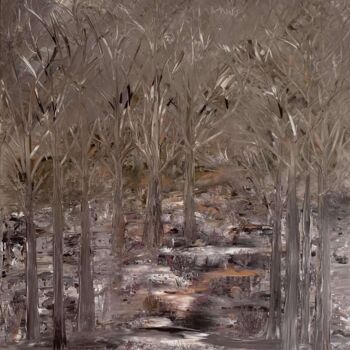 Картина под названием "Forêt de bronze" - Naji Joseph Hallak, Подлинное произведение искусства, Акрил