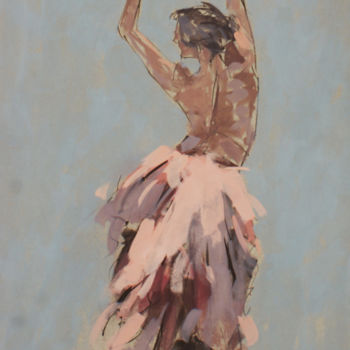 Schilderij getiteld "la danseuse" door Hassan Najim, Origineel Kunstwerk, Acryl