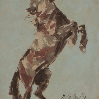 Pintura titulada "Cheval 2" por Hassan Najim, Obra de arte original, Acrílico