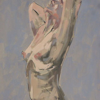 Painting titled "torse nue" by Hassan Najim, Original Artwork, Acrylic