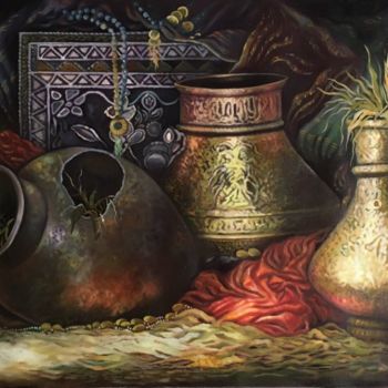 Malerei mit dem Titel "goldenes Zeitalter…" von Msn Najjar, Original-Kunstwerk, Öl