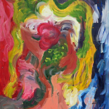 Картина под названием "Paysage imaginé" - Betty Najman, Подлинное произведение искусства, Масло