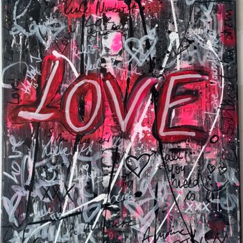 Malarstwo zatytułowany „Love- Der Schlüssel…” autorstwa Nalân Arzu Karadag, Oryginalna praca, Akryl Zamontowany na Drewniana…