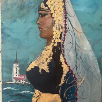 Malerei mit dem Titel "Die Gemahlin des Su…" von Nalân Arzu Karadag, Original-Kunstwerk, Acryl Auf Keilrahmen aus Holz monti…