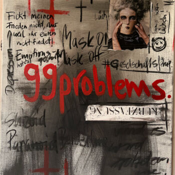 "99 problems" başlıklı Tablo Nalân Arzu Karadag tarafından, Orijinal sanat, Akrilik Ahşap Sedye çerçevesi üzerine monte edil…