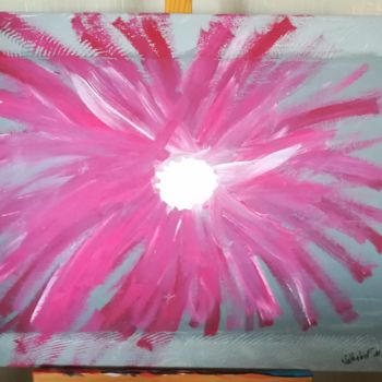 Painting titled "Fuschia" by Nathalie Formery, Original Artwork, Acrylic
