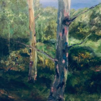 Pittura intitolato "Forest near Moscow" da Julia Nazar, Opera d'arte originale, Olio