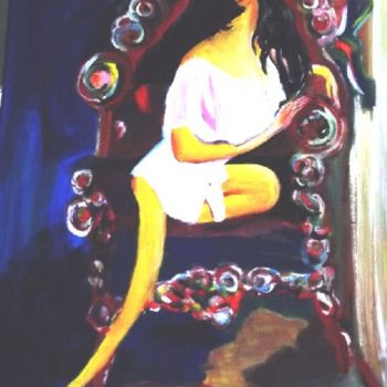 Peinture intitulée "Fauteuil Romantique" par Nami, Œuvre d'art originale, Huile