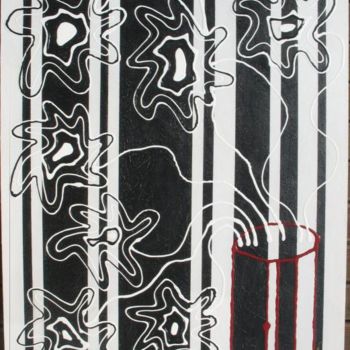 「noir et blanc comme…」というタイトルの絵画 N A N Aによって, オリジナルのアートワーク, オイル