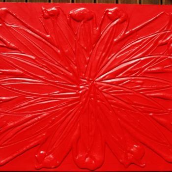 Peinture intitulée "rouge comme .......…" par N A N A, Œuvre d'art originale, Huile
