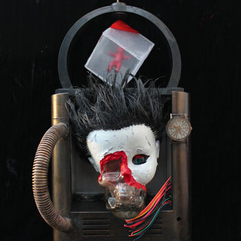 "Machine à décérébrer" başlıklı Heykel Nancy Cardinal tarafından, Orijinal sanat, Plastik