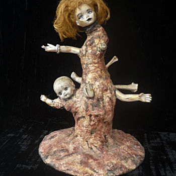 Skulptur mit dem Titel "Arbre des possibles" von Nancy Cardinal, Original-Kunstwerk, Gips