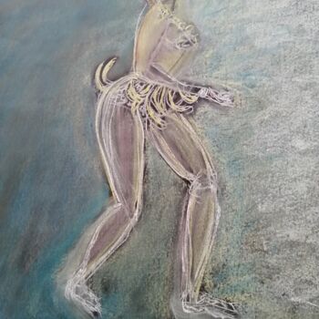 Pintura intitulada "Josephine Baker ent…" por Nancy Krief, Obras de arte originais, Pastel