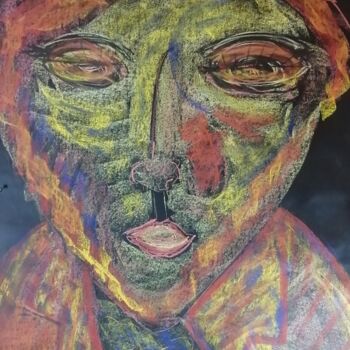 Pittura intitolato "jeune homme" da Nancy Krief, Opera d'arte originale, Pastello
