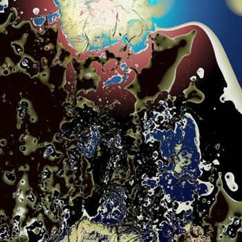 Digitale Kunst mit dem Titel "ABSTRACTION 150221" von Nancy Lopez, Original-Kunstwerk, Digitale Malerei Auf Keilrahmen aus H…