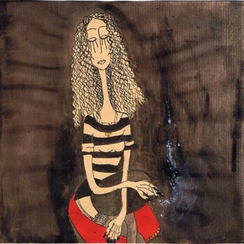 Painting titled "Nancy Spungen" by Nancy Van Reeth, Original Artwork