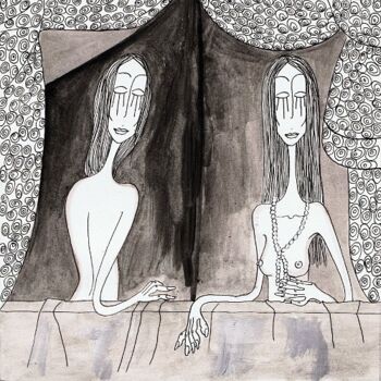 Malarstwo zatytułowany „Gabrielle & sa soeu…” autorstwa Nancy Van Reeth, Oryginalna praca