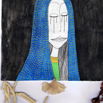 绘画 标题为“Suaire Honorine” 由Nancy Van Reeth, 原创艺术品, 其他