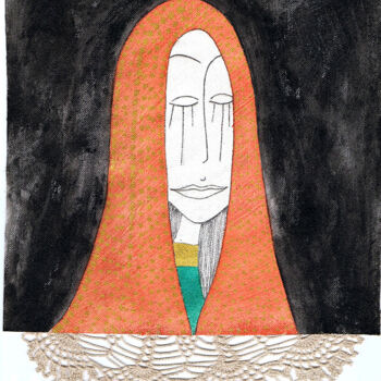 Pintura titulada "Suaire Thérèse" por Nancy Van Reeth, Obra de arte original, Otro