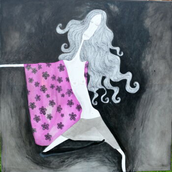 Картина под названием "Sibylle" - Nancy Van Reeth, Подлинное произведение искусства, Чернила