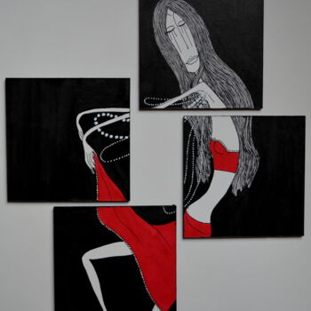 Peinture intitulée "Mireille" par Nancy Van Reeth, Œuvre d'art originale
