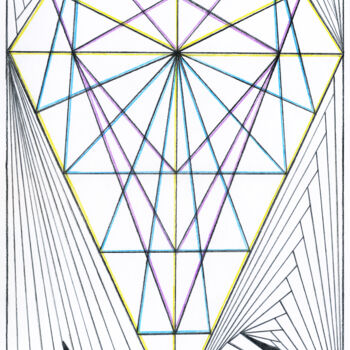 Drawing titled "Diamond Light" by Nancy A-Mechrek, Original Artwork, Pencil