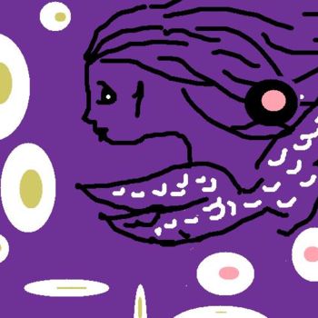 Malarstwo zatytułowany „purple angel” autorstwa Nancy Forever, Oryginalna praca, Olej