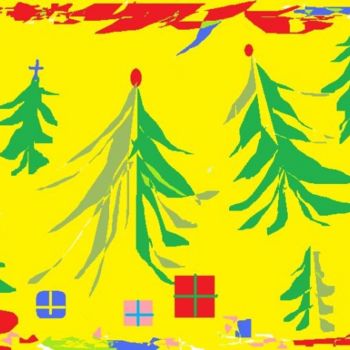 Malerei mit dem Titel "merry Xmas!!" von Nancy Forever, Original-Kunstwerk