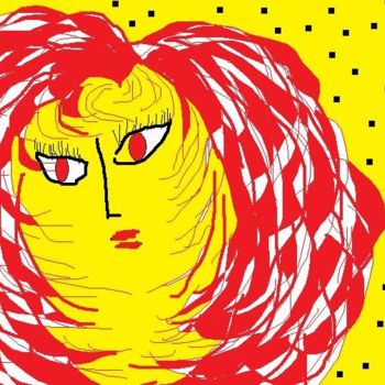 "louise in yellow" başlıklı Tablo Nancy Forever tarafından, Orijinal sanat, Petrol