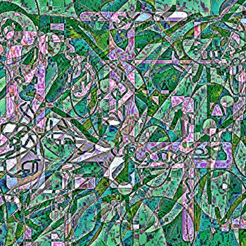 Malarstwo zatytułowany „green design” autorstwa Nancy Forever, Oryginalna praca, Olej