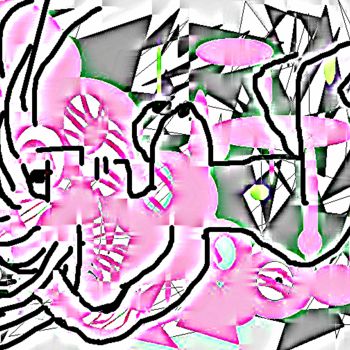 Malerei mit dem Titel "pink lady  6" von Nancy Forever, Original-Kunstwerk, Öl