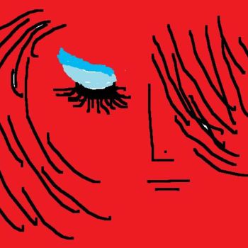 Arts numériques intitulée "blue eyeshadow" par Nancy Forever, Œuvre d'art originale