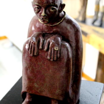 Sculpture titled "venir-d-ou-bronze-r…" by Nancy Leloup, Original Artwork, Metals