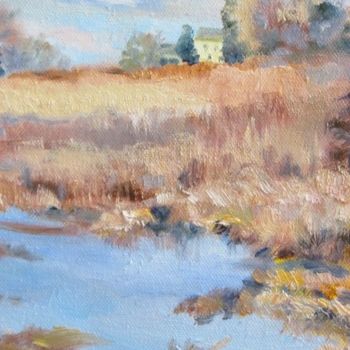 Painting titled "Wetlands" by Nancy Tracy, Original Artwork, Oil