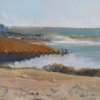 Painting titled "Little Landscape, T…" by Nancy Tracy, Original Artwork, Oil