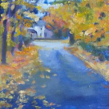 Painting titled "Little Landscape, F…" by Nancy Tracy, Original Artwork, Oil