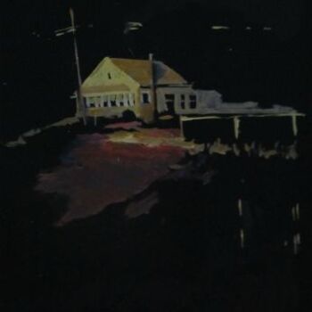 Pintura intitulada "Night Light" por Nancy Tracy, Obras de arte originais