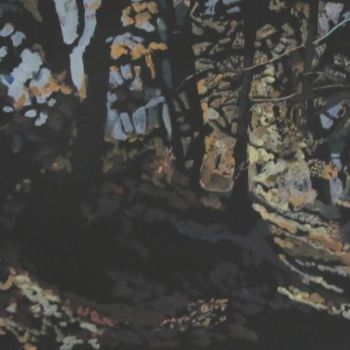 Painting titled "Woodland Light" by Nancy Tracy, Original Artwork, Other