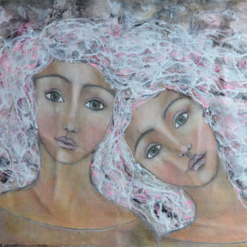 Ζωγραφική με τίτλο "sisters.jpg" από Nanda Boukes, Αυθεντικά έργα τέχνης, Ακρυλικό