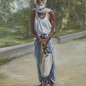 Painting titled "Guru di Ceylon" by Nanda Rago, Original Artwork