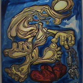 Painting titled "A chave do destino" by Ronald Costa, Original Artwork