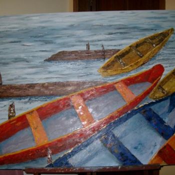 Pintura intitulada "Canoas" por Eliany Mendonça Nane, Obras de arte originais