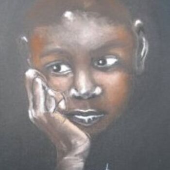 Drawing titled "L'AFRICAIN N°262" by Nadine Pizzinato, Original Artwork
