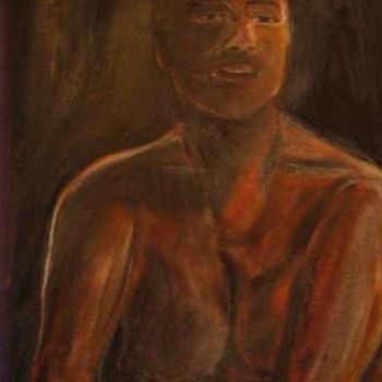 Painting titled "mujer sola" by Fernando Millares Basadre, Original Artwork