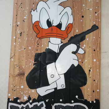Malerei mit dem Titel "Duck Bond" von Nanoab, Original-Kunstwerk, Acryl