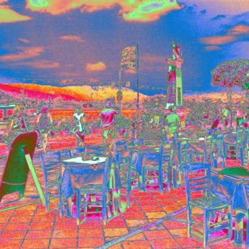 Digitale Kunst mit dem Titel "Greek Taverna 1" von Cris Orfescu, Original-Kunstwerk