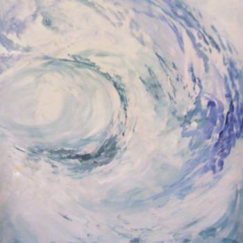 Peinture intitulée "vague à l'âme, trip…" par Nanou, Œuvre d'art originale, Huile